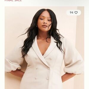 Anthropologie Awaylee vegan leather blazer dress